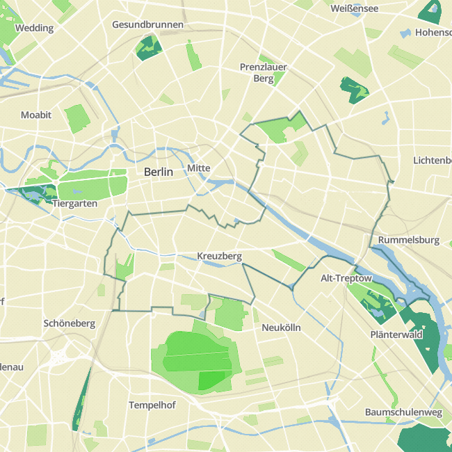 Karte Friedrichshain-Kreuzberg